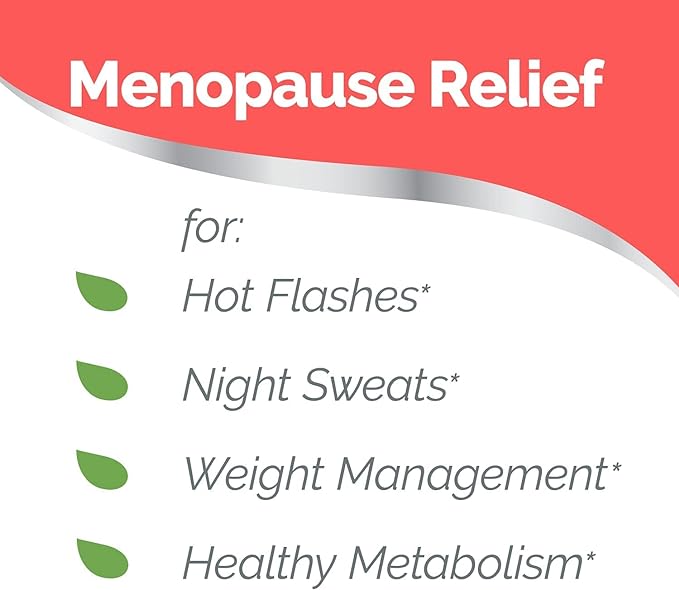 Estroven Weight Management for Menopause Relief - 60 Ct. - Clinically Proven Ingredients Help Manage Weight, Provide Night Sweats & Hot Flash Relief - Drug-Free & Gluten-Free