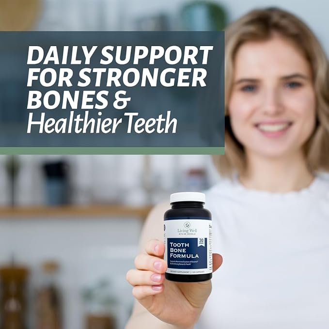 Tooth & Bone Formula - Bone Health Supplement with Calcium for Bone Strength & Tooth Enamel Support, D3 + K2, 120 Capsules, Non-GMO, Gluten-Free