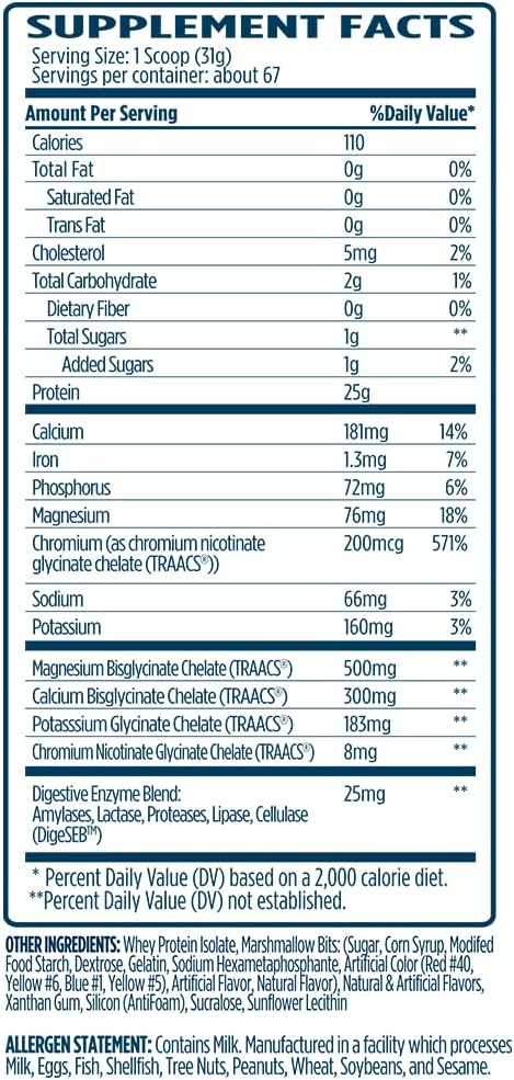 VMI Sports | ProtoLyte Whey Isolate Protein Powder | Low Calorie Whey Protein Powder for Weight Loss | Protein Powder for Muscle Gain | Digestive Enzymes | Non-GMO (Marshmallow Charms, 4.6 Pounds)