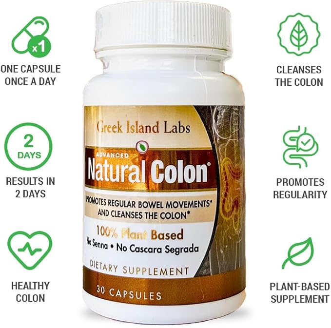 Natural Colon Cleanse Supplements (30 Capsules) – at Home Colon Detox - Defend Against Gas, Bloating, Constipation, & Diarrhea – Improve Digestive System