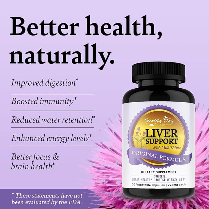 Liver Cleanse and Detox & Repair Formula - Herbal Liver Support Supplement with Milk Thistle Dandelion Root & Artichoke Extract for Liver Health - Silymarin Milk Thistle Liver Detox 60 Capsules