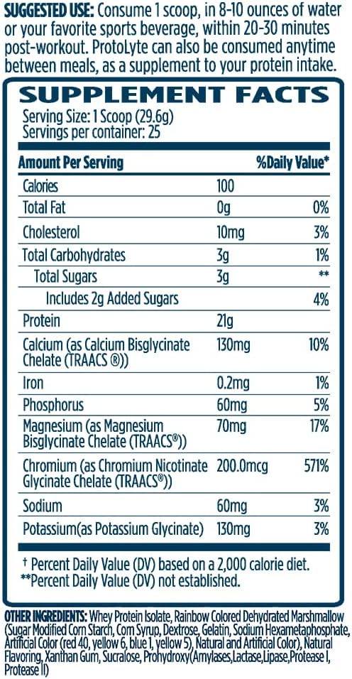 VMI Sports | ProtoLyte Whey Isolate Protein Powder | Low Calorie Whey Protein Powder for Weight Loss | Protein Powder for Muscle Gain | Digestive Enzymes | Non-GMO (Marshmallow Charms, 1.6 Pounds)