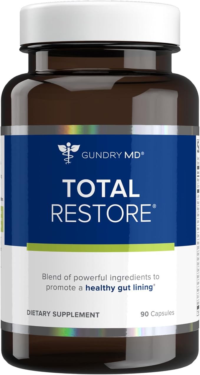 Gundry MD Total Restore Gut Lining Support, Digestive Supplement for Gastrointestinal Wellness, Gut Health Supplement, Gut Health for Women and Men, 90 Capsules, 30 Day Supply