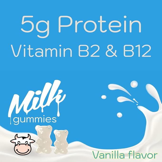 Colostrum Gummies for Kids Adults Elderly | Colostrum Milk Protein Gummies with Vitamin B Complex | Sugar Free 60 ct