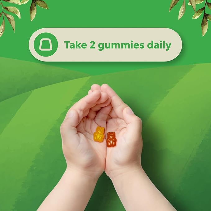 Plant Based Kids Multivitamin Gummies - Multivitamin for Kids Immunity Support Gummies with Vitamins A C D3 E B and Zinc Gelatin and Gluten Free Non-GMO Vitamins Gummy Formula 180ct