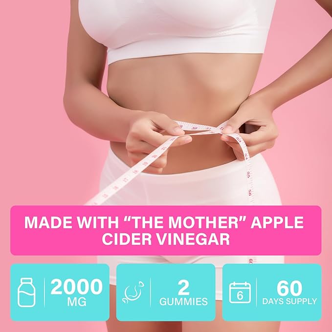 Apple Cider Vinegar Gummies, Fast Ripped Keto ACV Gummies, Max Strength 2000mg, Formulated with Green Tea, Probiotics, B6 & B12, ACV Gummies for Metabolism, Digestion, Detox & Cleanse, 240 Gummies