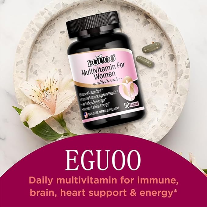 Multivitamin for Women - Womens Multivitamin with Vitamin C, E, Biotin and Folic Acid Vitamins for Women - Womens Vitamins for Energy, Immune, Brain, Heart, Eye and Bone Health, 90 Capsules