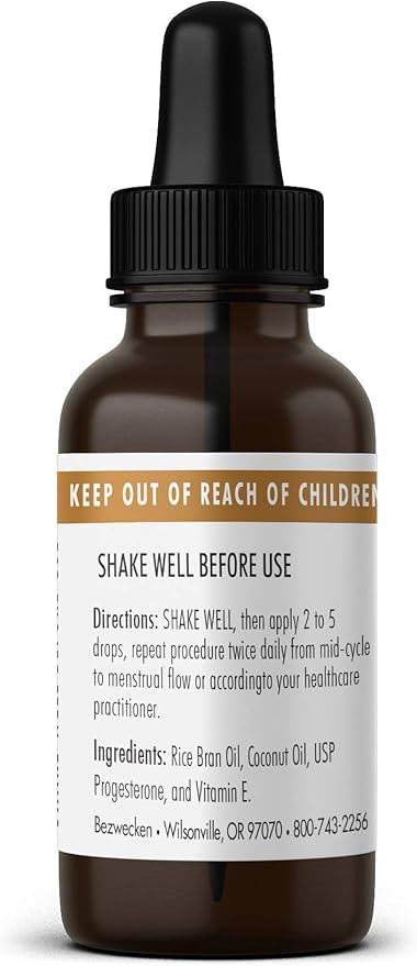 Bezwecken - ProgonB-L 4X - 10mL Topical Oil Blend - Professionally Formulated PMS & Pre-Menopause Symptom Support - Safe, Natural, Paraben Free - 30 Day Supply