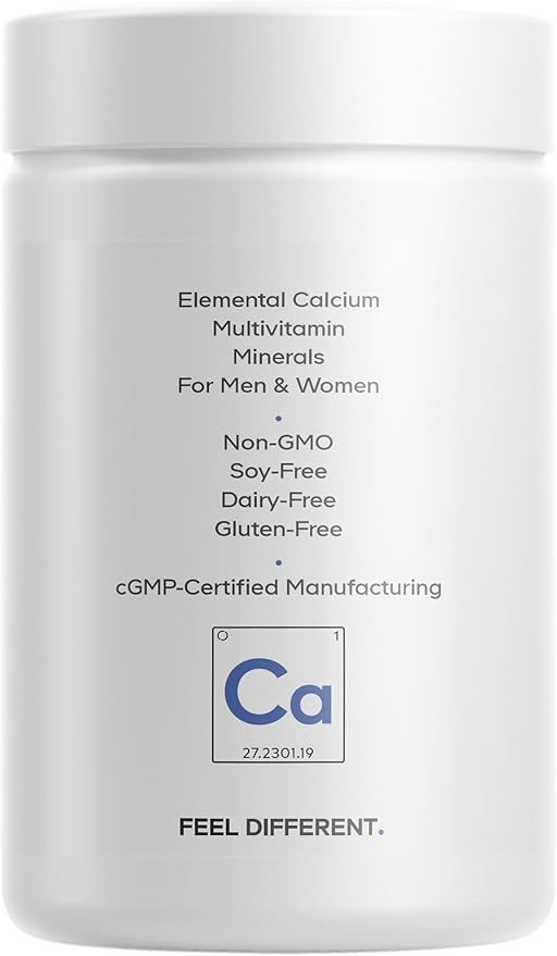 Codeage Calcium 250mg Supplement, Vitamin D3, Magnesium, Zinc, Copper, Boron, Vitamin K2-2-Month Supply - Elemental Calcium Pills & High Calcium Vitamins, Non-GMO - 120 Capsules