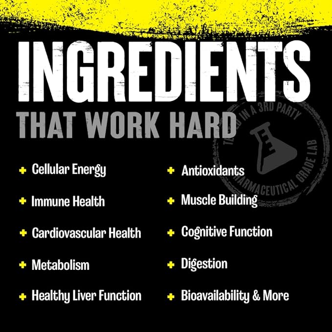 Animal Pak - Convenient All-in-One Vitamin & Supplement Powder - Zinc, Vitamins C, B, D, Amino Acids, Immune Support, Digestive Enzymes, and More - Daily Multivitamin for Women & Men - 60 Scoops