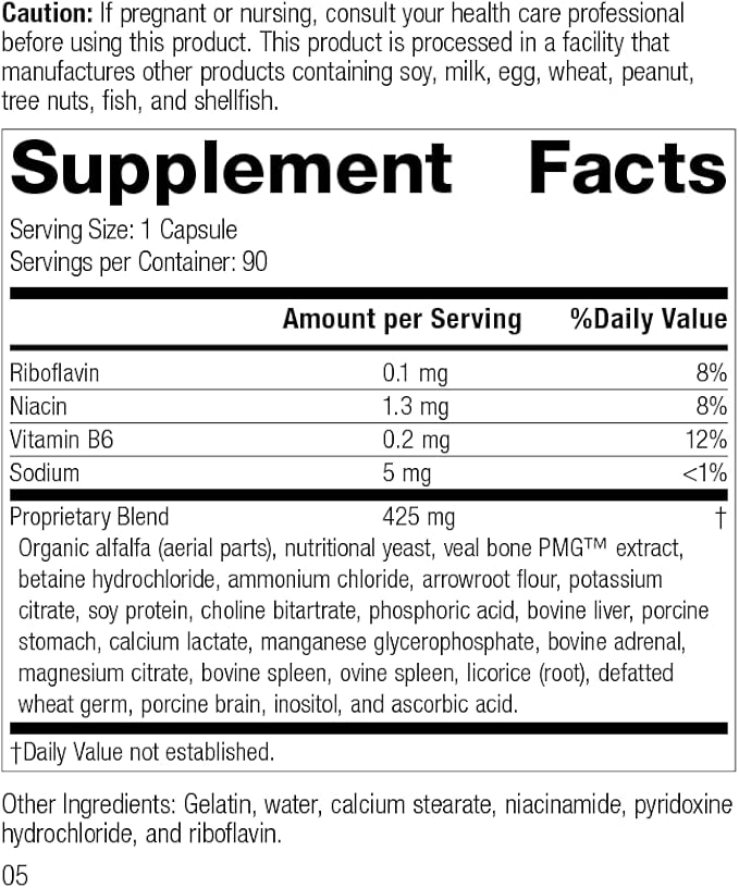 Standard Process Ostarplex - Whole Foods Bone Health and Bone Support, Liver Support with Betaine Hydrochloride, Soy Protein, Arrowroot Flour, Ammonium Chloride, Alfalfa, and More - 90 Capsules