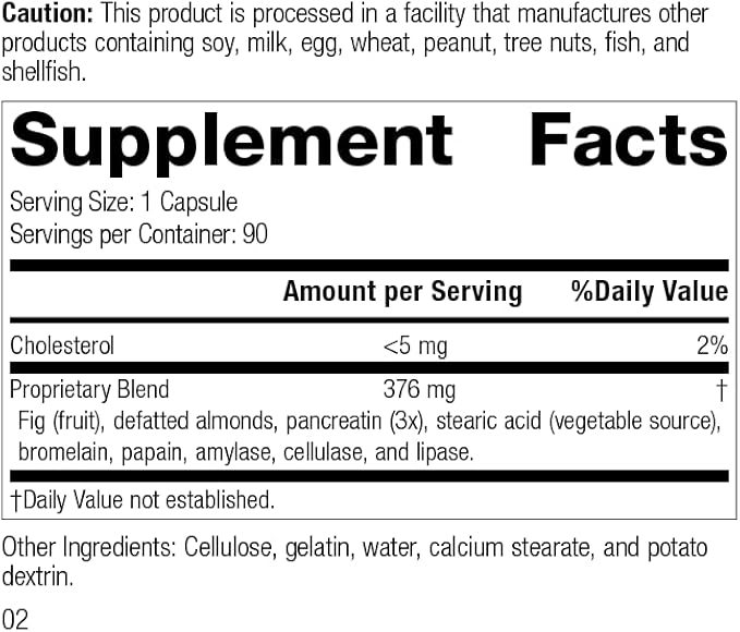 Standard Process Multizyme - Whole Food Pancreas Support, Pancreatin Digestive Enzymes, Digestive Health and Pancreatic Enzymes with Cellulase, Papain, Amylase, Lipase and More - 90 Capsules