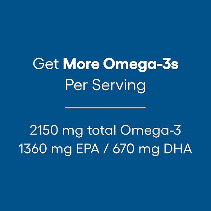 Natural Factors Ultra Strength RxOmega-3 Fish Oil, High Potency Formula, 2,150 mg Omega-3 Per Serving, No Fishy Aftertaste, 150 Softgels