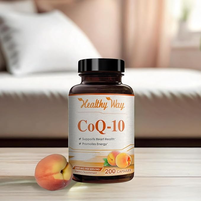 Coenzyme Q10 200mg CoQ10 Supplement -Once Daily CoQ10 200mg Powder Capsules for Heart Health, Antioxidant & Energy Support -Non-GMO, Quick Absorption Ubiquinone Q10 Coenzyme (200 Count (Pack of 1))