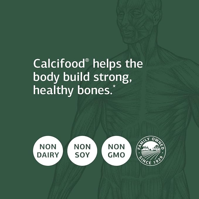 Standard Process Calcifood - Supports Calcium Absorption - Build Bone Strength with Calcium, Phosphorus, Defatted Wheat Germ, Organic Carrot, Date Fruit, Honey, and More - 100 Wafers