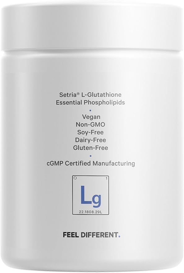 Codeage Liposomal Glutathione Supplement - Pure Reduced Setria L-Glutathione, Liposomal Delivery, Phospholipid Complex - Encapsulated Glutathione Powder Pills - Vegan, Non-GMO - 60 Capsules