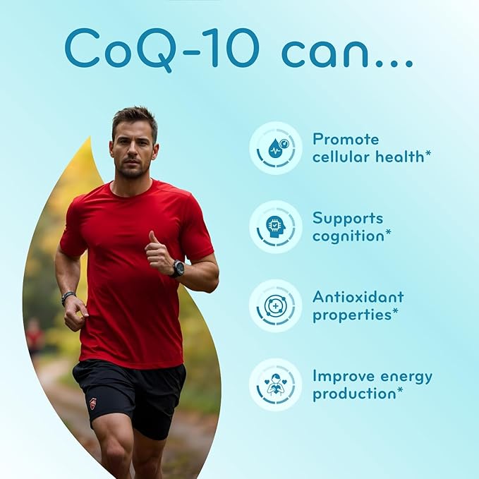Quick Absorption CoQ10 200mg - Coenzyme Q10 200mg Potent Antioxidant for Heart Energy and Aging Support - High Stability CoQ10 Ubiquinone Capsules - Made in a cGMP US Lab (200 Servings)