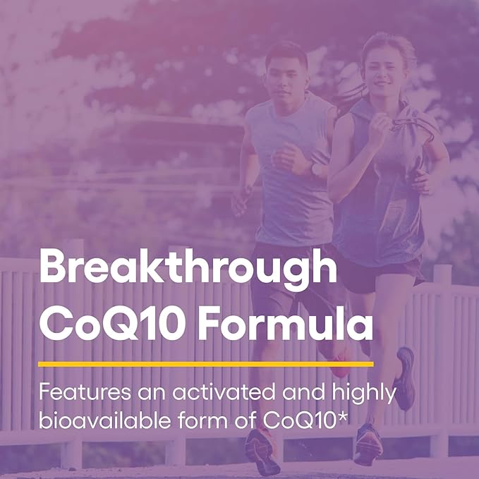 Natural Factors Ubiquinol Active CoQ10 200 mg, High-Absorption Coenzyme Q10 Supplement for Energy, Heart and Cognitive Support, 100mg, 60 Softgels