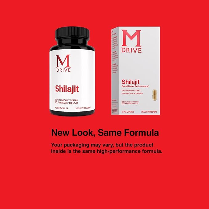 Mdrive Shilajit Capsules for Men | 30 Servings of High Purity PrimaVie Shilajit for Energy Boost & Immune Support, 60 Shilajit Capsules