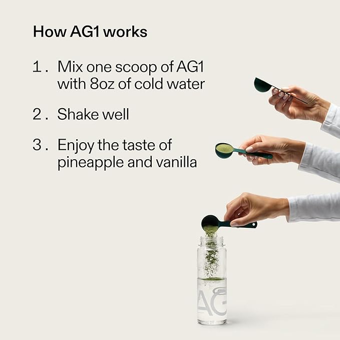 AG1 Greens Powder Supplement | Improve Gut Health | Multivitamin, Probiotic, Gluten Free, Vegan and Keto Friendly | 75 Vitamins (Athletic Greens) - Refill Pouch Only