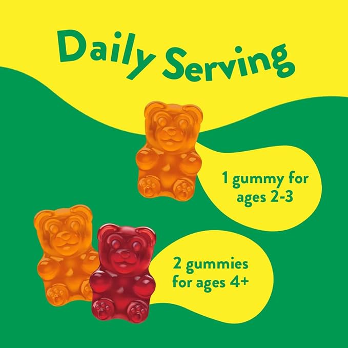 L’il Critters Immune C Daily Gummy Supplement Vitamin for Kids, for Vitamin C, D and Zinc for Immune Support, Orange, Lemon and Cherry Flavors, 190 Gummies (Pack of 2)