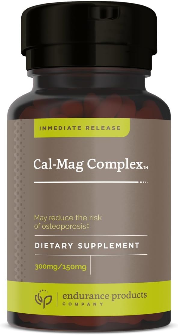 Calcium Magnesium Supplement (Cal-Mag Complex) - 300mg Calcium & 150mg Magnesium - 300 Tablets - Endurance Products Company