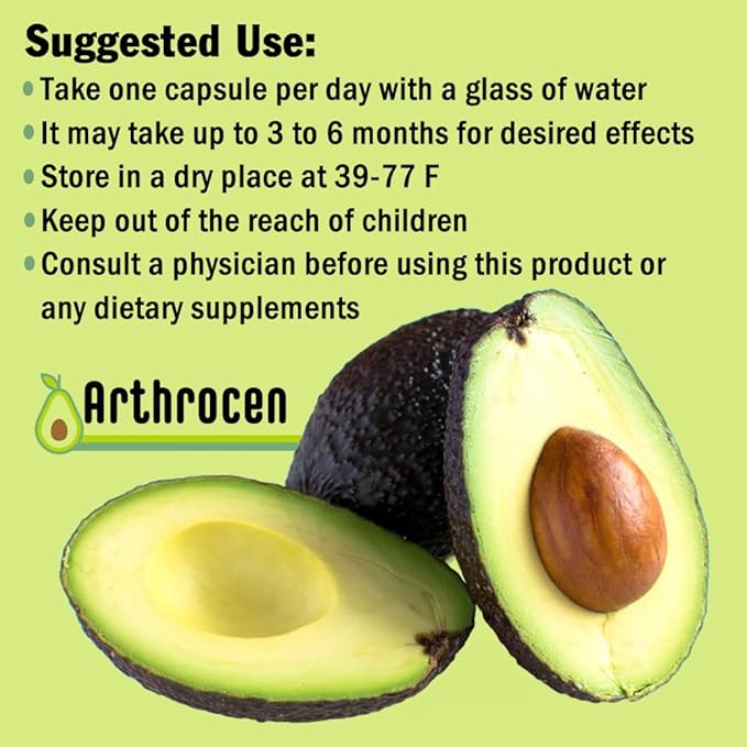 EVO Vegan Joint Health Supplement, 300Mg Avocado Soy Unsaponifiable, 60 Day Supply, One Capsule Per Day (6 Months)