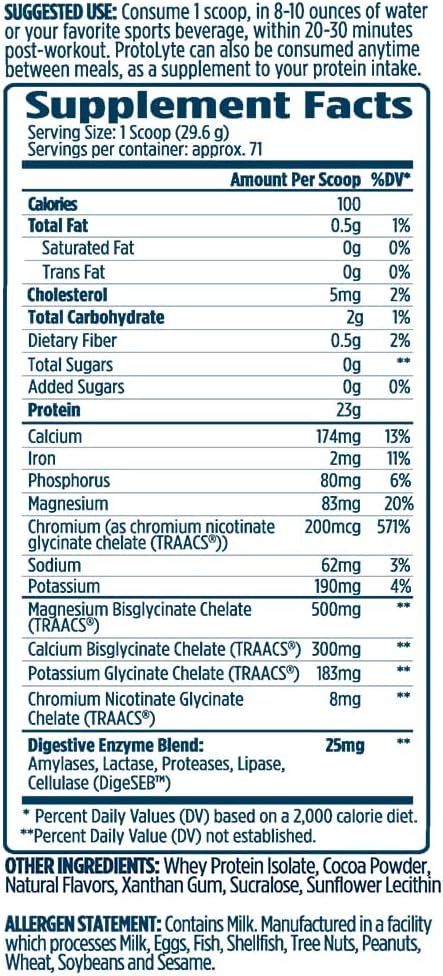 VMI Sports | ProtoLyte Whey Isolate Protein Powder | Low Calorie Whey Protein Powder for Weight Loss | Protein Powder for Muscle Gain | Digestive Enzymes | Non-GMO (Chocolate Fudge Cookie, 4.6 Pounds)