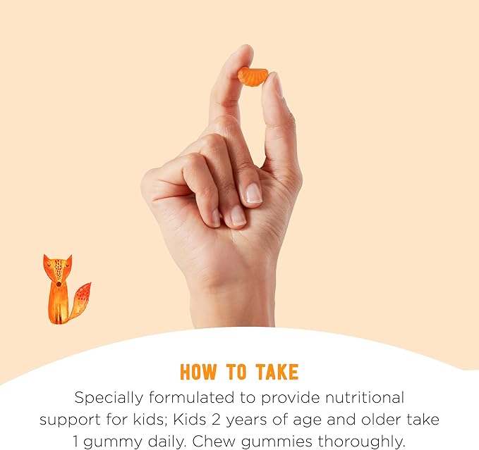 Amazon Brand - Mama Bear Vegan Kids Vitamin C, Orange, 60 Count, Immune Health, 125 mg per Gummy (Pack of 2)