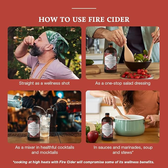 Hany's Harvest Carolina Reaper Fire Cider – 16 fl oz Glass Bottle | All-Natural, Small-Batch, Handcrafted, Non-GMO, Gluten-Free, Immune & Digestive Support