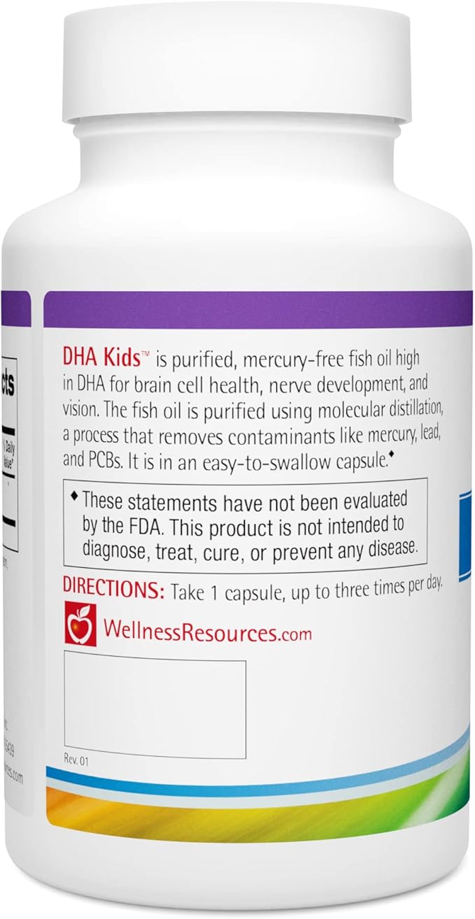 DHA Kids - Mercury-Free Fish Oil 135 mg DHA/150mg Omega 3s per Capsule (90 Capsules)