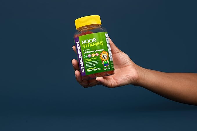 Halal Vitamins, Kids Vitamins, Kids Multivitamin Gummies Noor Vitamins: Vitamin C for Kids, D3, and Zinc for Immunity, B6 B12 for Energy. Non-GMO, Halal Gummies - 90 Count Gummy Vitamins for Kids