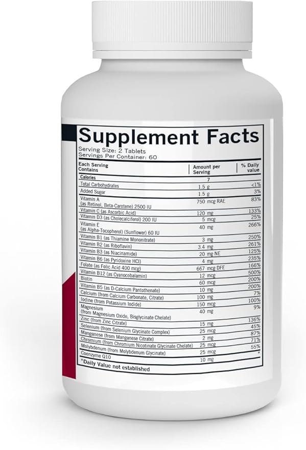 Kirkman - Children's Chewable Multivitamin & Mineral Wafers - 120 Tablets - Potent Broad Spectrum Vitamin/Mineral Supplement - with Coenzyme Q-10 (CoQ10) - Natural Mango Peach Flavor
