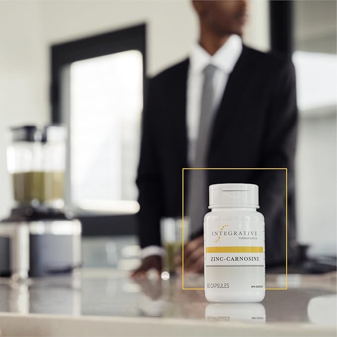 Integrative Therapeutics Zinc-Carnosine - PepZin GI Brand Supplement with Zinc-Carnosine - GI Tract Support* - Gluten Free & Vegan - 60 Capsules