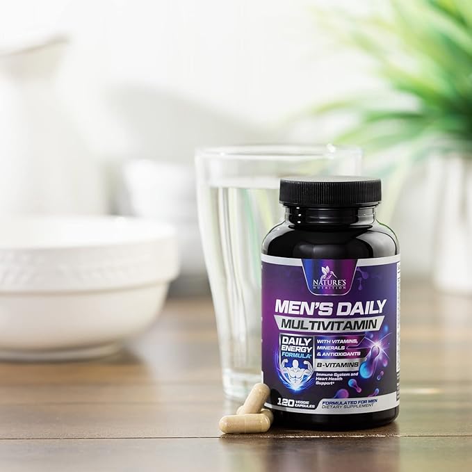 Multivitamin for Men - Mens Multivitamins for Daily Nutritional Support, Men's Multivitamin with Vitamin A, C, D, E, B12, Zinc & More, Immune Health & Energy Support Vitamins Supplement - 120 Capsules