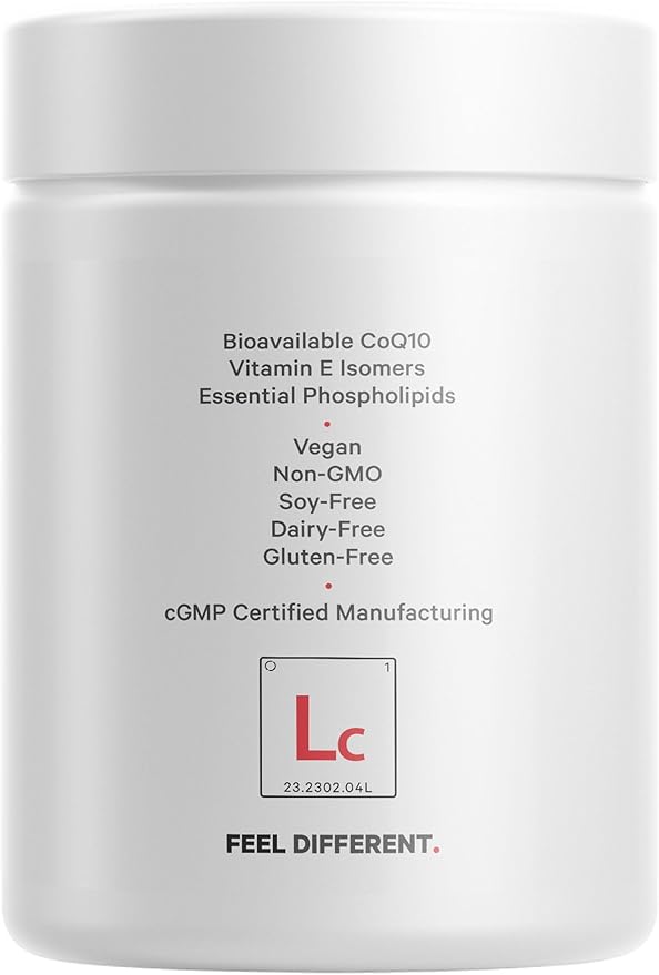 Codeage Liposomal CoQ10 Max Supplement - 250 mg Coenzyme Q10 with Vitamin E Isomers Tocopherols - 2-Month Supply - 1 Capsule Per Serving - Liposomal Delivery - Non-GMO, Gluten-Free - 60 Capsules