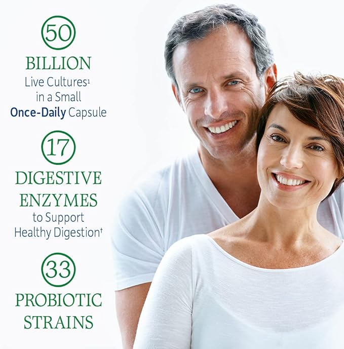 Garden of Life RAW Probiotics Colon Care Shelf Stable - 50 Billion CFU Guaranteed Through Expiration - Once Daily - Certified Non-GMO & Gluten Free - No Refrigeration, 30 Vegetarian Capsules
