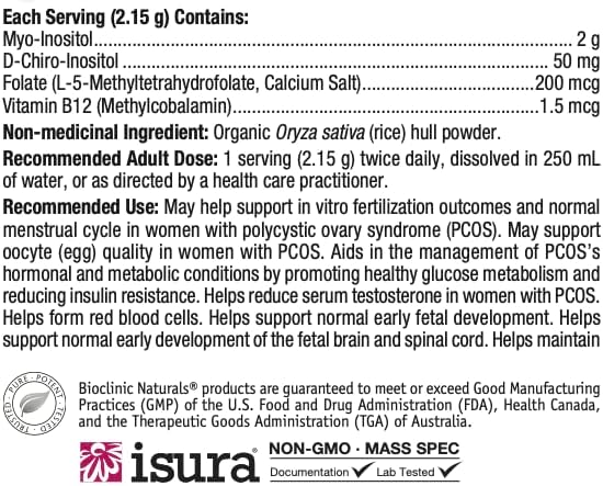 Bioclinic Naturals - Myo-Inositol 129 g Powder