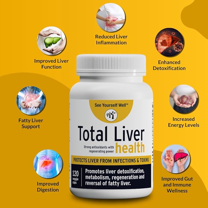 See Yourself Well Total Liver Health: Liver Cleanse, Detox & Repair Fatty Liver. Milk Thistle Extract, Dandelion Root, Yarrow, Burdock Root & Cynara (Artichoke) to Support Healthy Liver Function