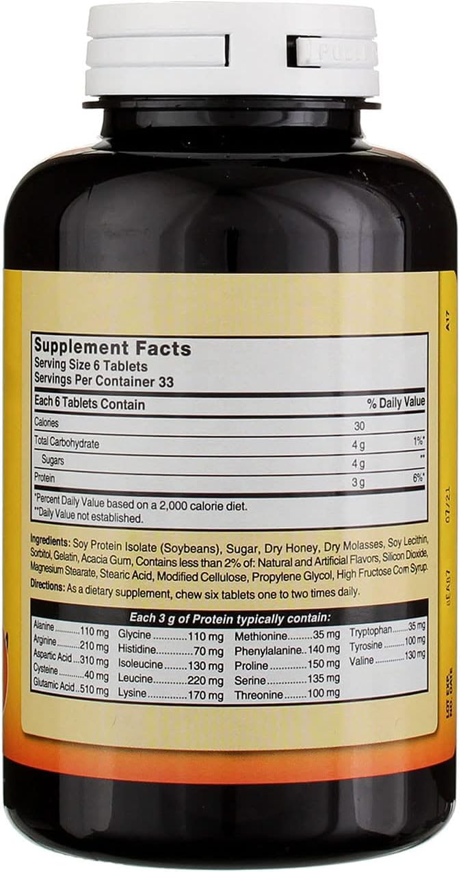 Protein Tablets Honey Flavor 200 Tabs