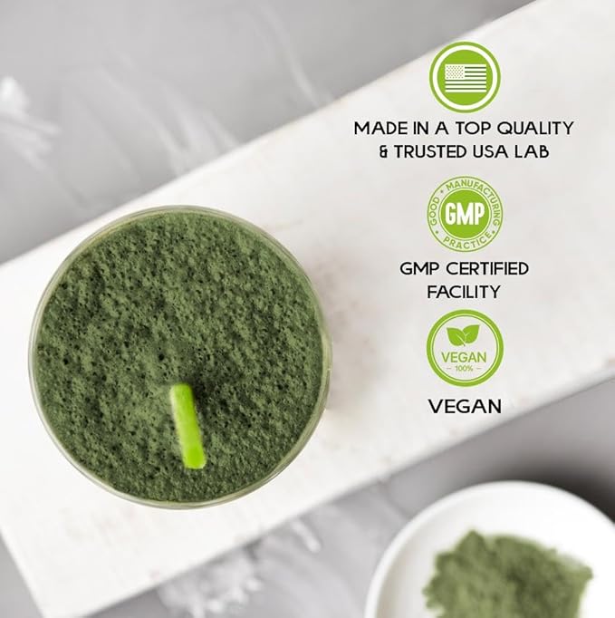 Just Greens - Superfood Powder - Chlorophyll, Spirulina, Moringa, Aloe Vera & Barley.