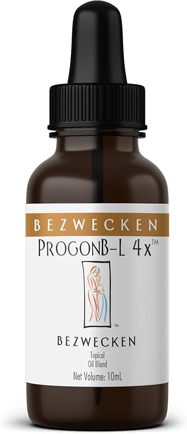 Bezwecken - ProgonB-L 4X - 10mL Topical Oil Blend - Professionally Formulated PMS & Pre-Menopause Symptom Support - Safe, Natural, Paraben Free - 30 Day Supply