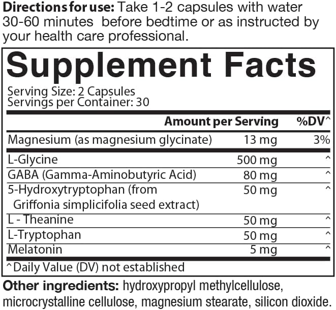 MENOLABS Well Rested Sleep Aid - 60 Capsules - Menopause Supplements for Women with Magnesium Glycinate, Melatonin, L-Glycine, L-Theanine and More, Supports Healthy Rest and Promotes Quality Sleep