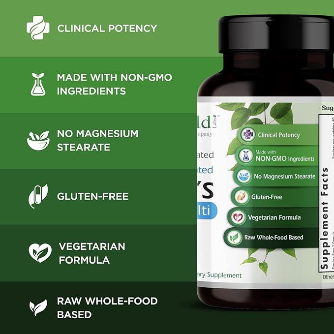EMERALD LABS Men's 1 Daily Multi - Additive-Free Men's Multivitamin - Includes Lycopene, Zinc, Vitamin D3, & More - Supports Bones, Prostate & Vision* - 60 Vegetable Capsules