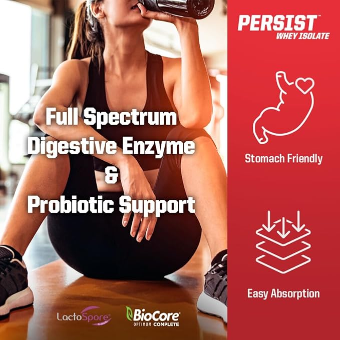 Undefined Nutrition Persist Whey Isolate by Brian Shaw - 24g Protein, 30 Servings – Supports Recovery, Strength & Performance - Gluten Free, Fast Absorbing (2.18lbs, Coffee Ice Cream)