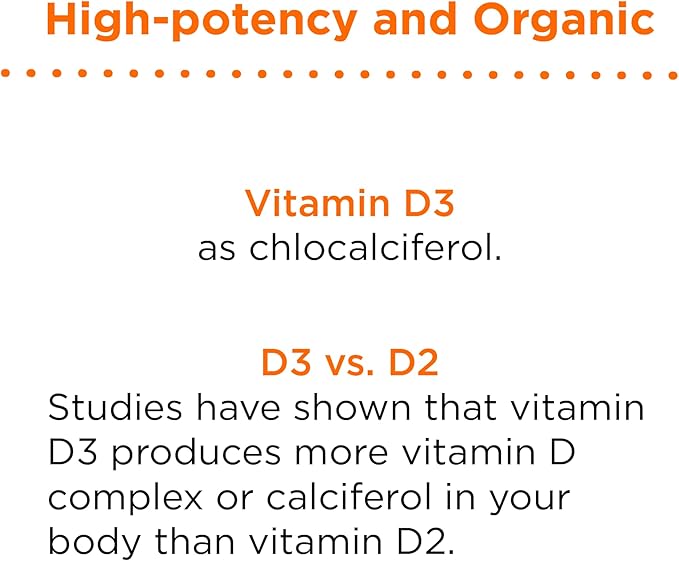nbpure Organic Vitamin D3 Spray - High Potency Liquid 1000IU Per Serving for Women, Men, Kids - Cholecalciferol ‘Sunshine’ Supplement - Easy-to-Use, Family Friendly, On-The-Go Travel