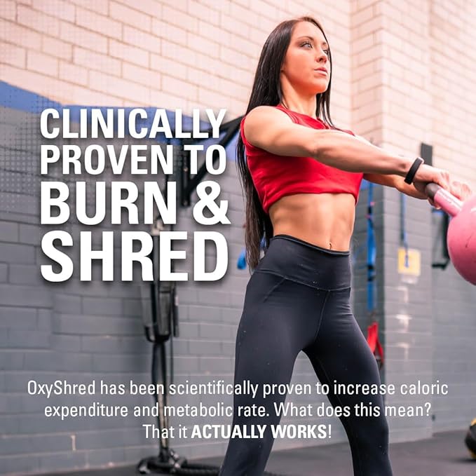 EHP Labs OxyShred Pre Workout Powder - Preworkout Powder with L Glutamine & Acetyl L Carnitine, Energy Boost Drink - Pink Grapefruit, 60 Servings