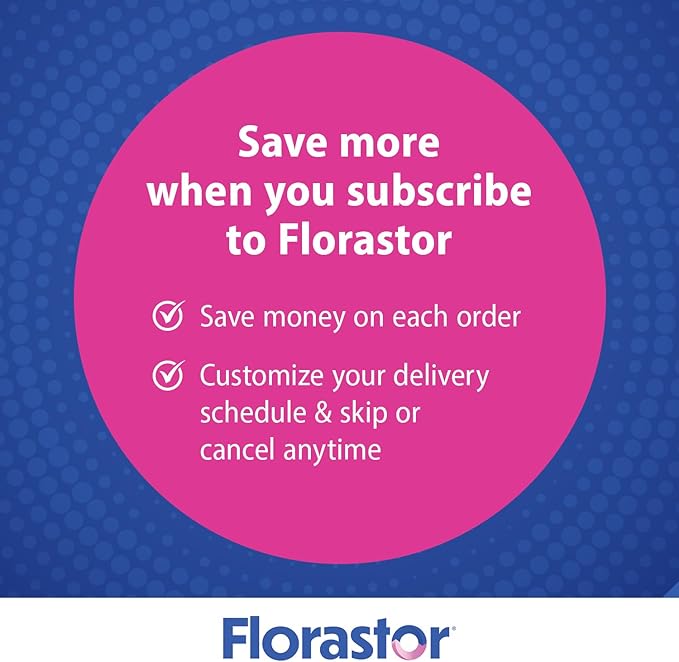 Florastor Her Digest and De-Stress Women's Probiotic and Stress Relief Supplement, Probiotics for Digestive Health, Vaginal Probiotics, and L-Theanine for Mind and Body Wellness, 30 Capsules