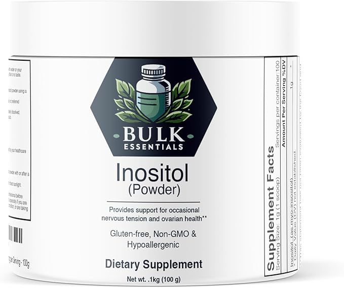 Myo Inositol Supplement for Women – Unflavored 100g for Healthy Ovarian Function & Hormone Balance Support – USA Made, Free from GMO & Gluten – 1g Per Serving Inositol Powder
