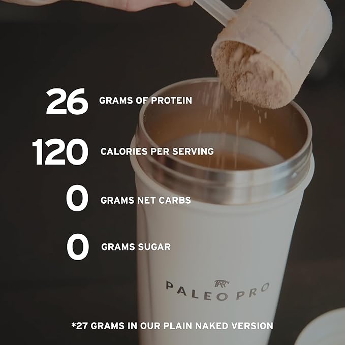 PaleoPro Protein Powder Grass-Fed, Pastured, Cage-Free Protein | Gluten Free, Dairy Free. No Sugar, Soy, Grains or Net Carbs | Paleo & Keto Friendly - 15 Servings (1 lb, Aztec Vanilla)